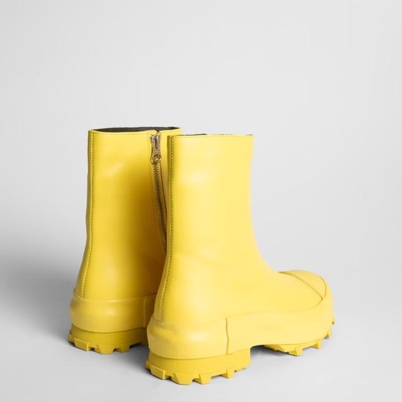 Camper Leather Traktori Bootie In Yellow Sz EU 39, US 6, UK 5.5 - Picture 5 of 7
